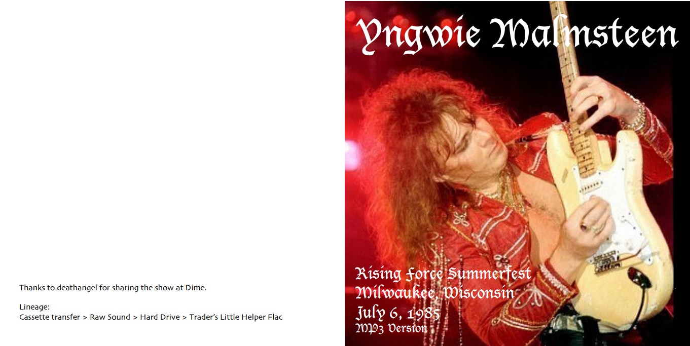 Yngwie Malmsteen Rising Force Summerfest Ace Bootlegs